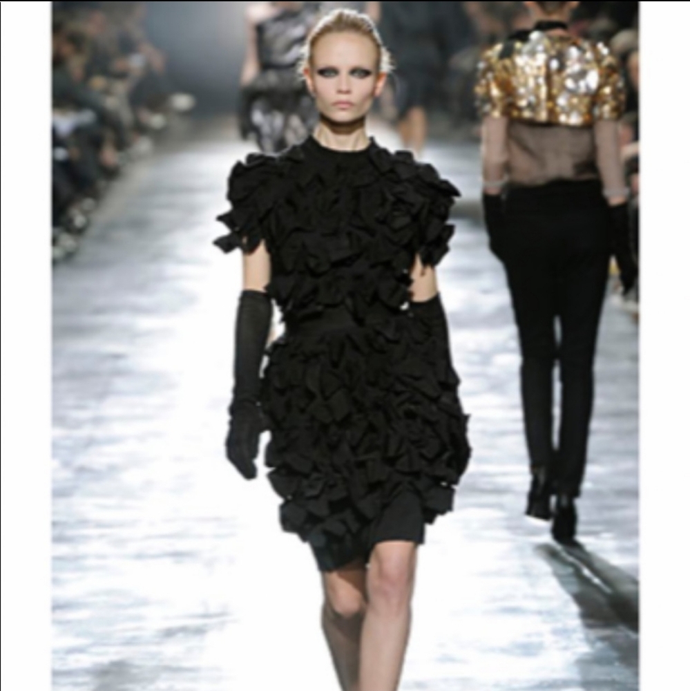 Lanvin x H&M Collaboration Ruffle Dress Schitt's Creek Moira Rose Size 38 8 Rare